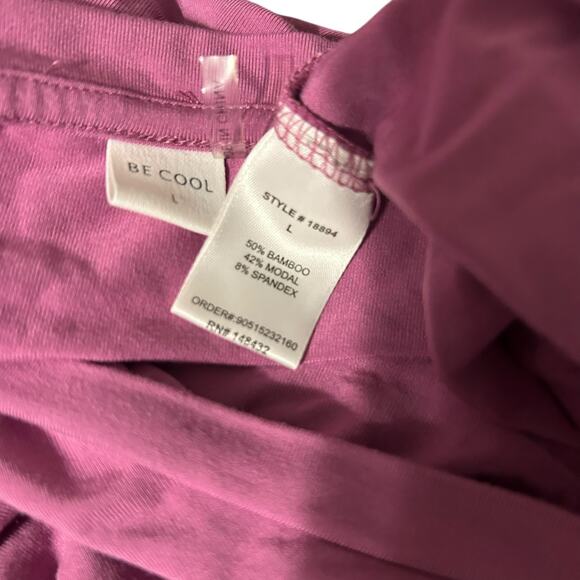 Be Cool Tunic Top Rolled Cap Sleeves Lavender SZ L Coquette Cottage Fairy Summer - Picture 6 of 6